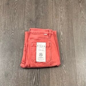 Risen Brick Crop Wide Barrel Leg Jeans Sz 27